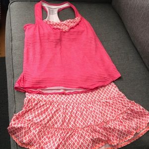 Lucky in Love tennis top and skirt